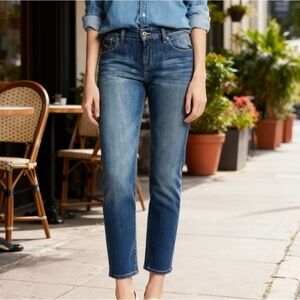 Levi's Blue Demi Curve Mid-rise Slim Jeans Classic Style